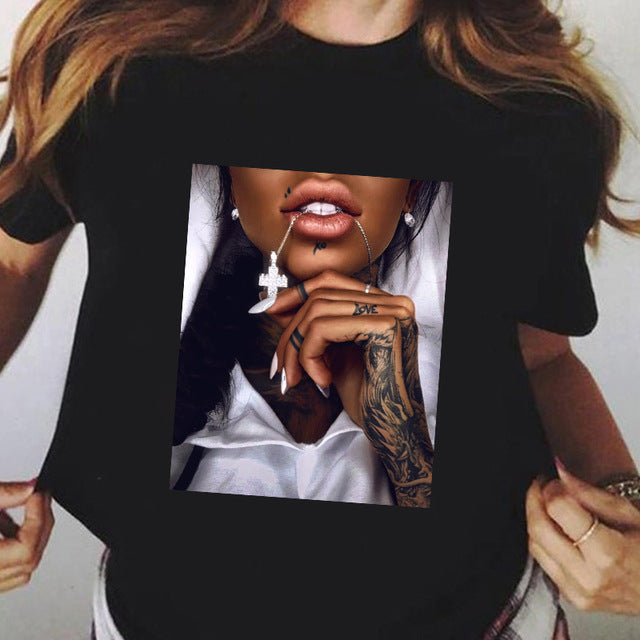 camiseta manga curta feminina