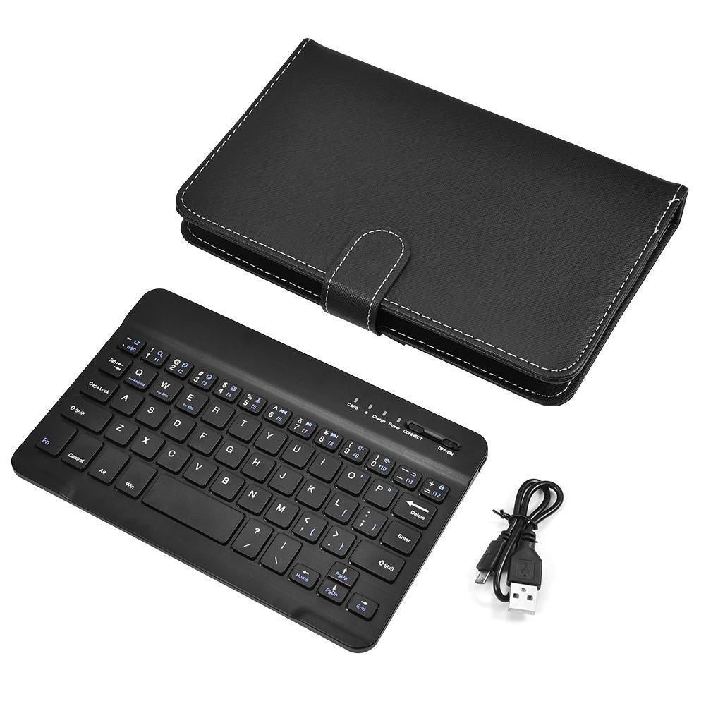 Capa de couro com teclado bluetooth para celular