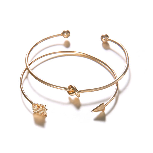 Pulseira aberta com nó de flecha