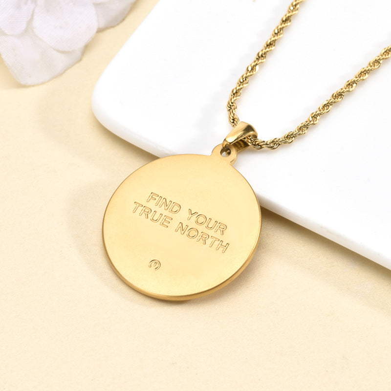 colar com pingente de estrela de quatro pontas