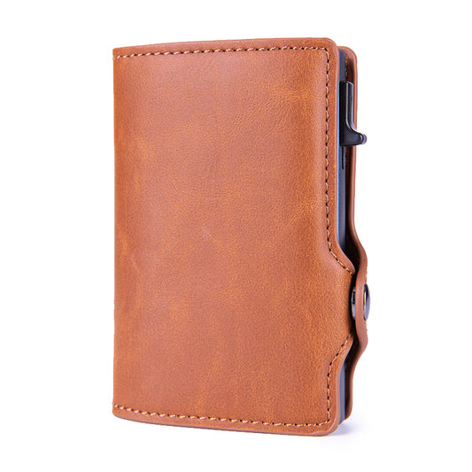 Carteira masculina anti roubo automática com rastreado