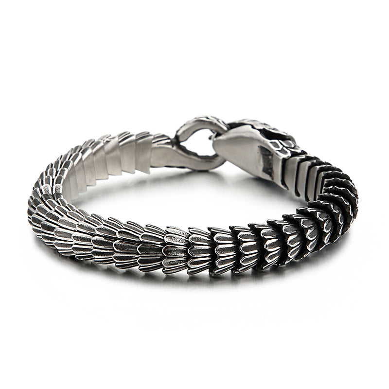 Pulseira de aço de titânio masculina