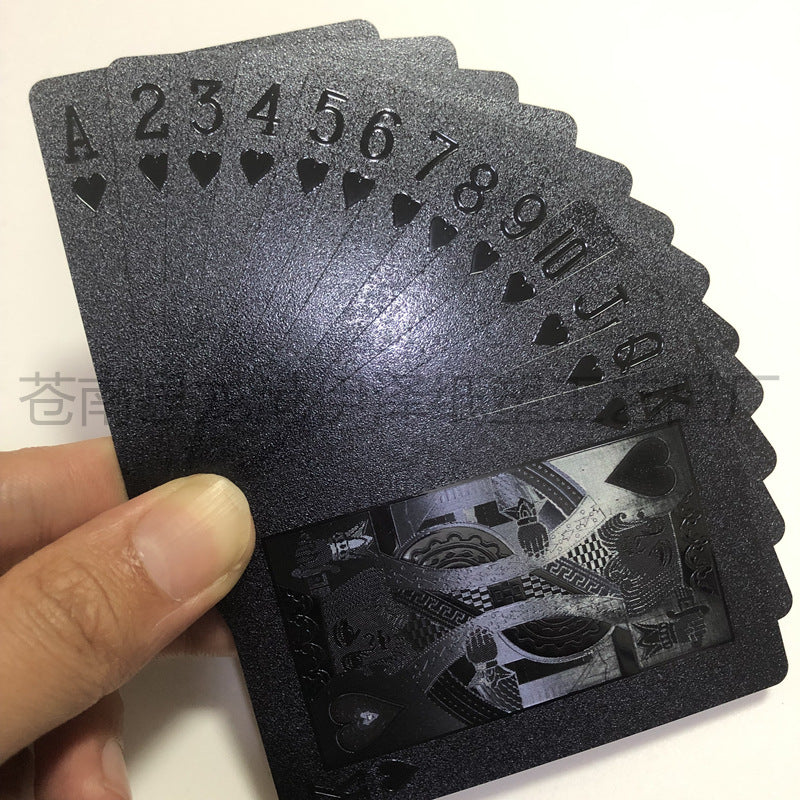 cartas de baralho pretas à prova d'água