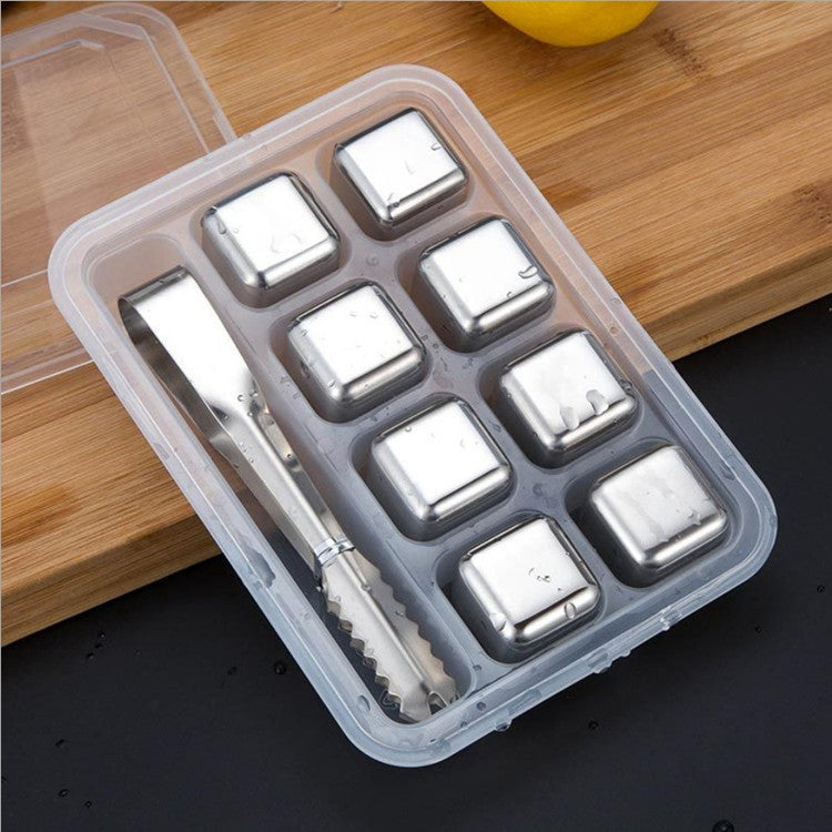  Cubo de gelo de aço inoxidável 304 metal