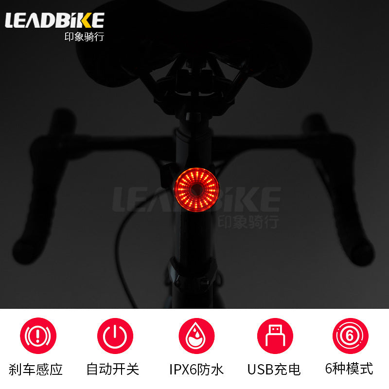 luz de bicicleta freio de indução inteligente