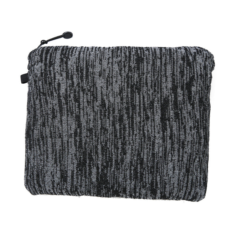 Cachecol de dupla utilização, bolso com zíper de dupla face