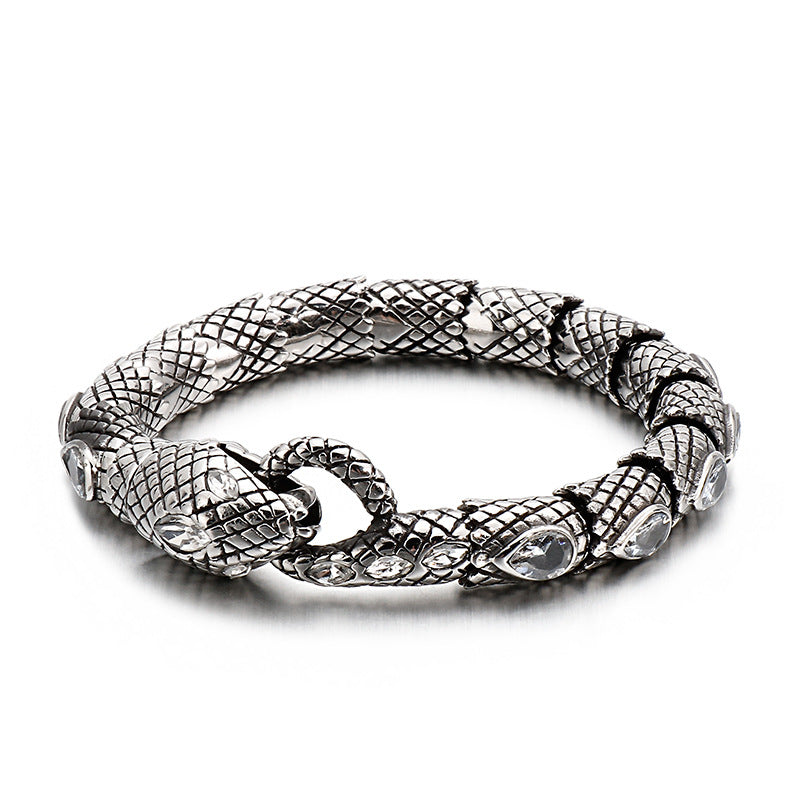 Pulseira de aço de titânio masculina