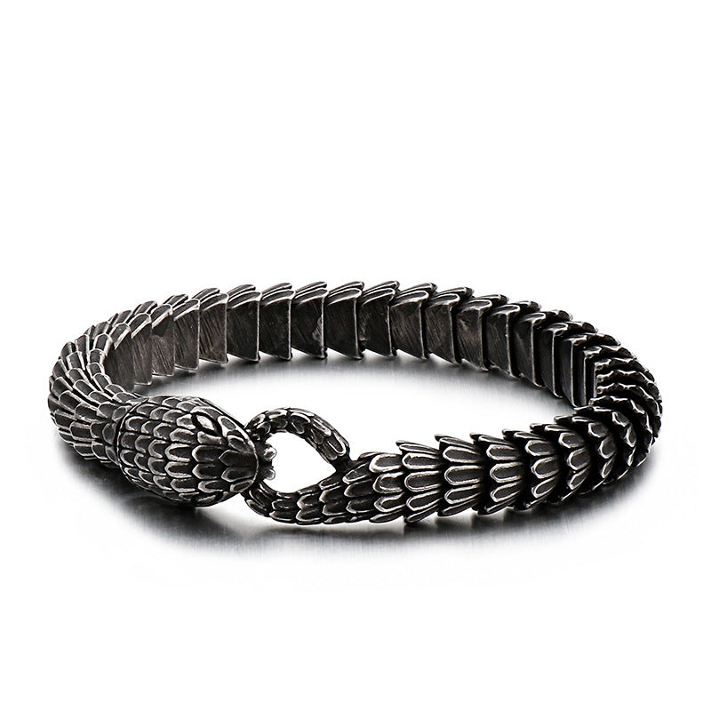 Pulseira de aço de titânio masculina