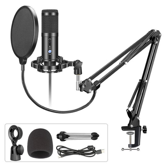 Conjunto de microfone USB com ajuste de volume
