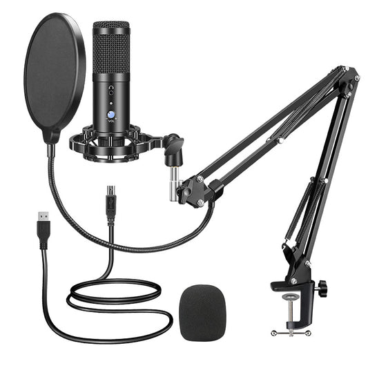  Conjunto de microfone USB com ajuste de volume