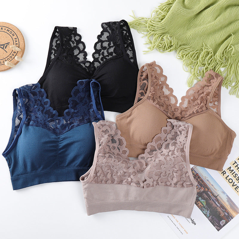 Sutiã de renda sem anel de aço