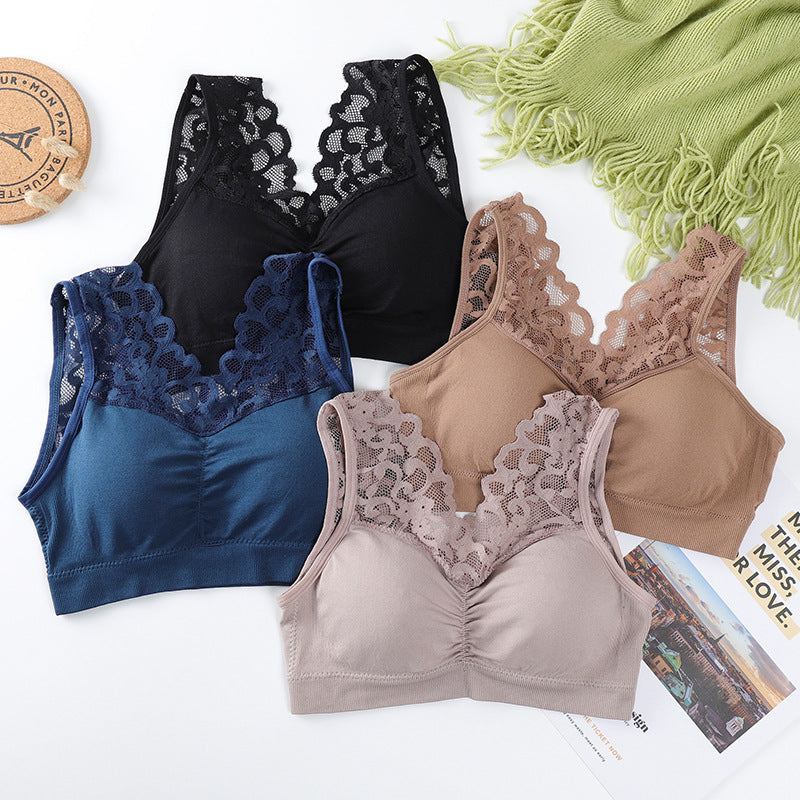 Sutiã de renda sem anel de aço