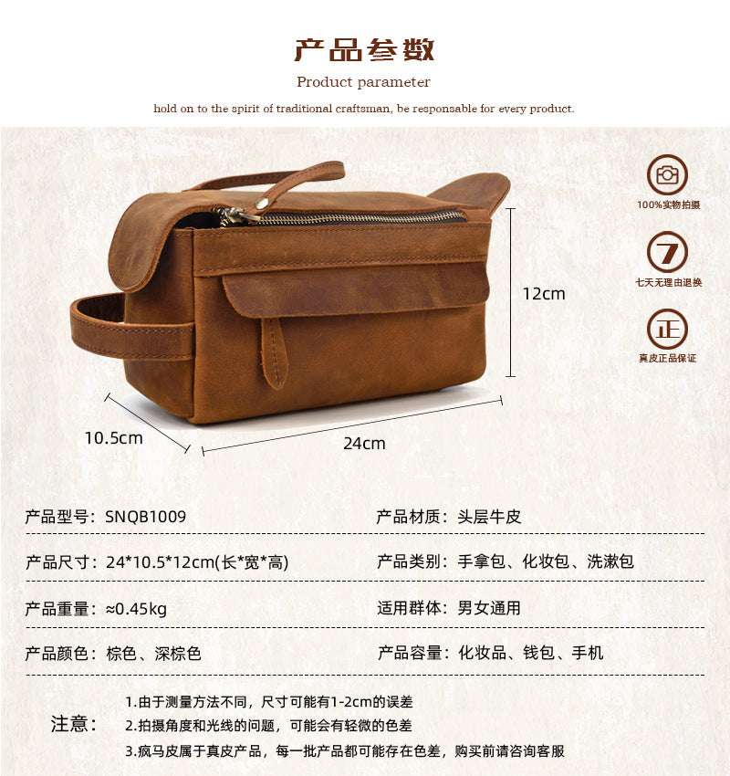 Bolsa de couro para carregar produtos de Higiene pessoal