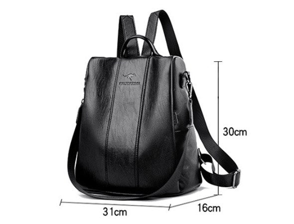 Mochila de couro feminina