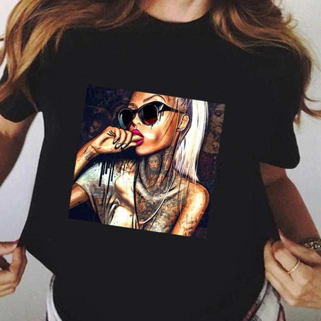 camiseta manga curta feminina