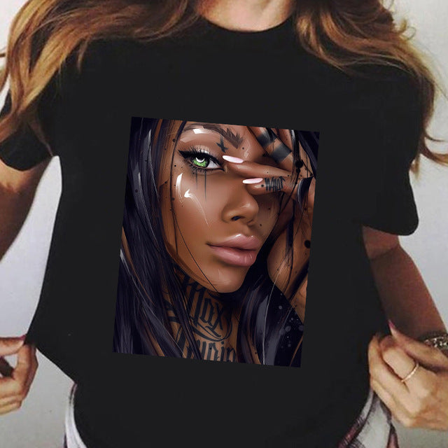 camiseta manga curta feminina