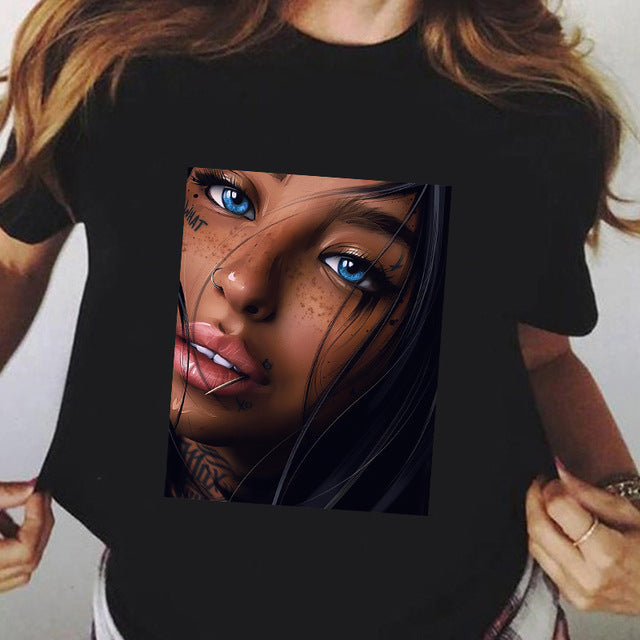 camiseta manga curta feminina