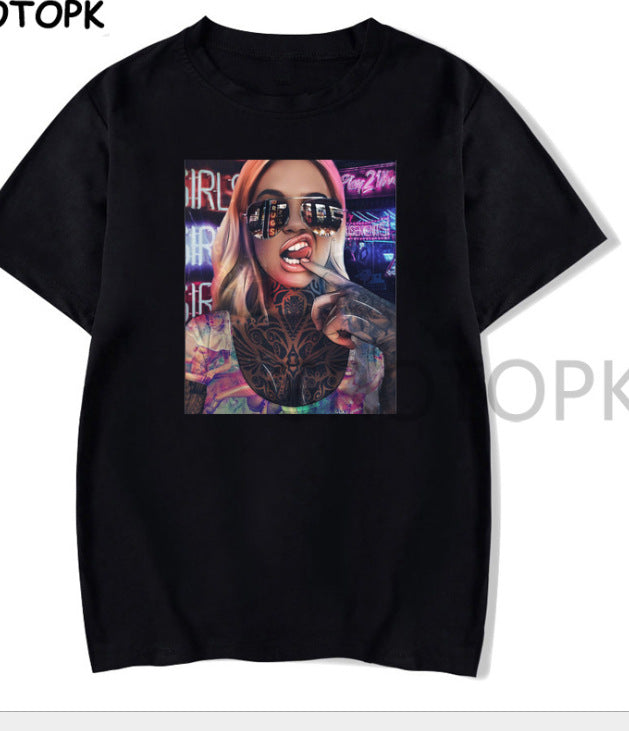 camiseta manga curta feminina