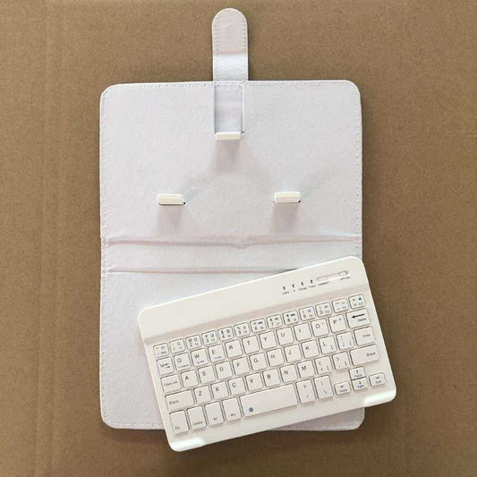 Capa de couro com teclado bluetooth para celular