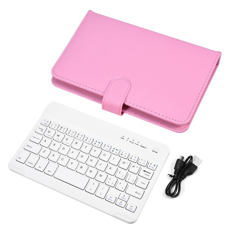 Capa de couro com teclado bluetooth para celular