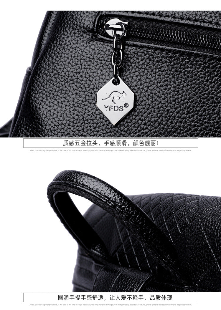 Mochila de couro macio feminina