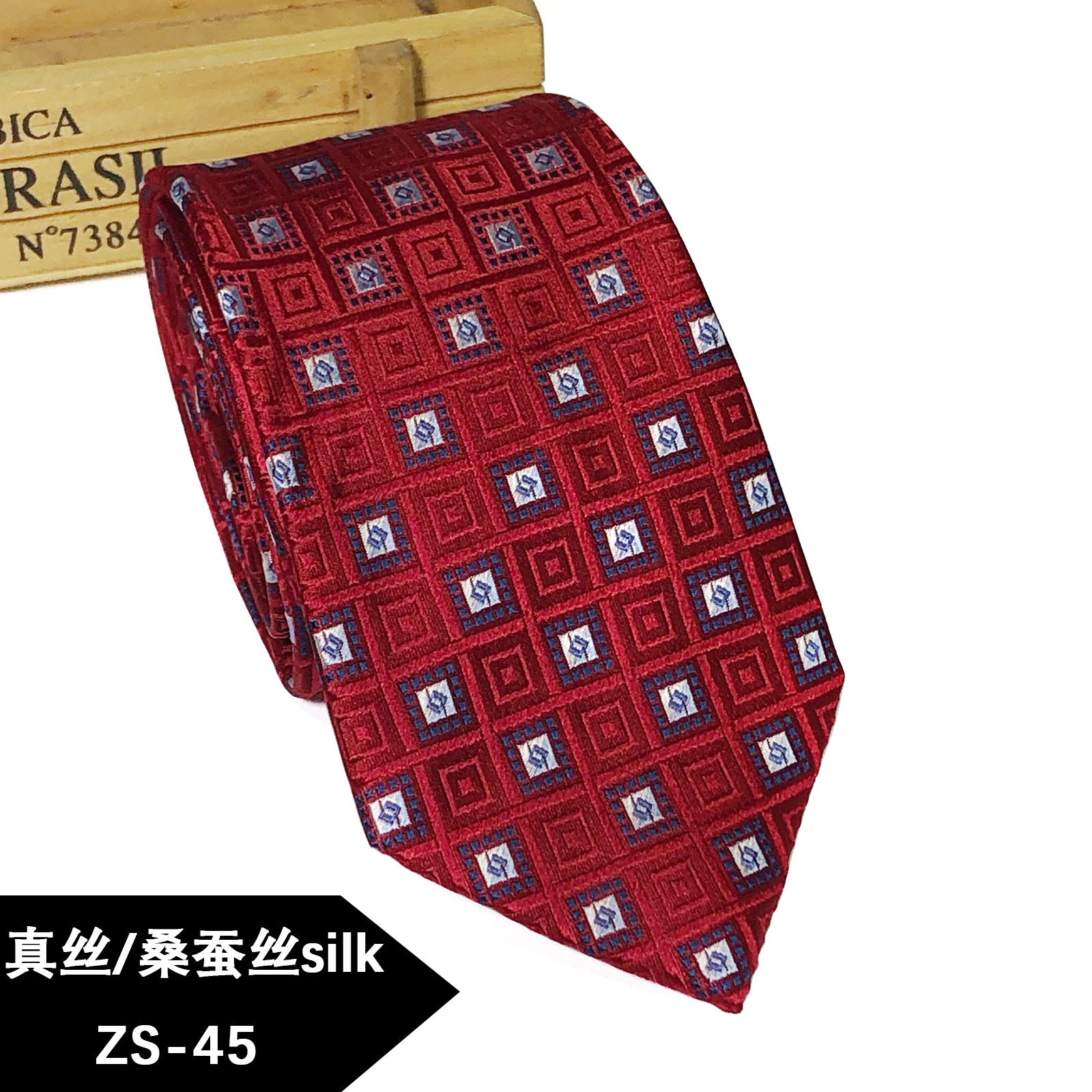  Nova gravata de seda masculina 