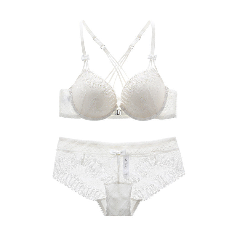 Conjunto de Lingerie de alça cruzada feminino