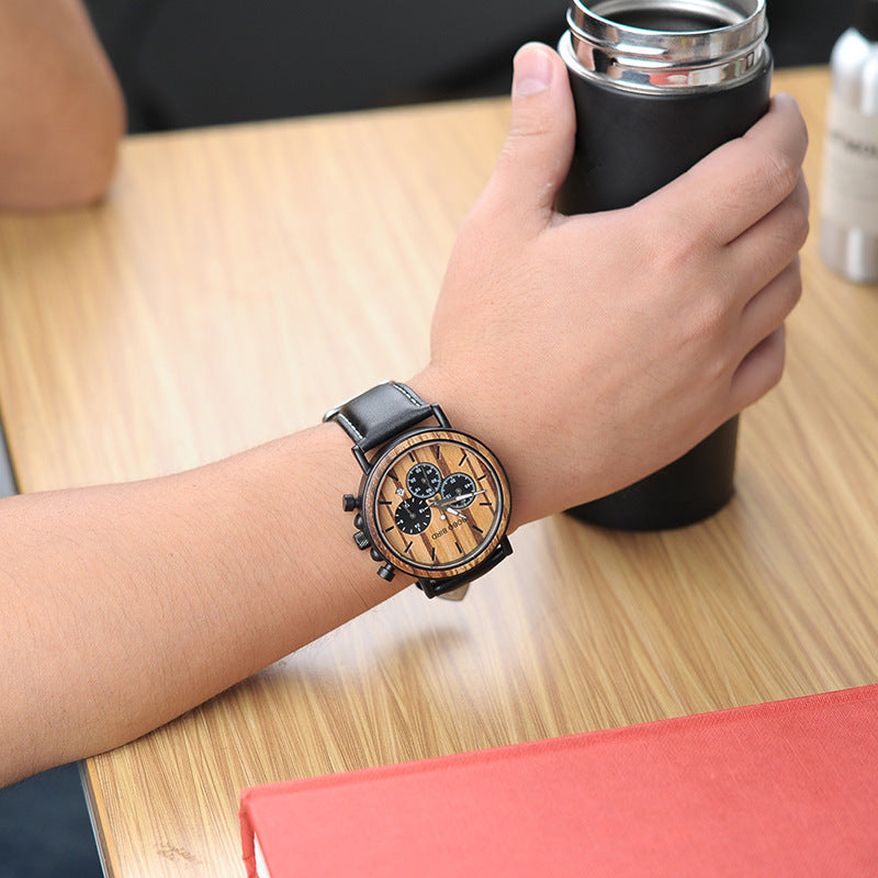   Relógio de quartzo de três olhos