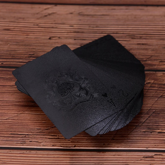 cartas de baralho pretas à prova d'água