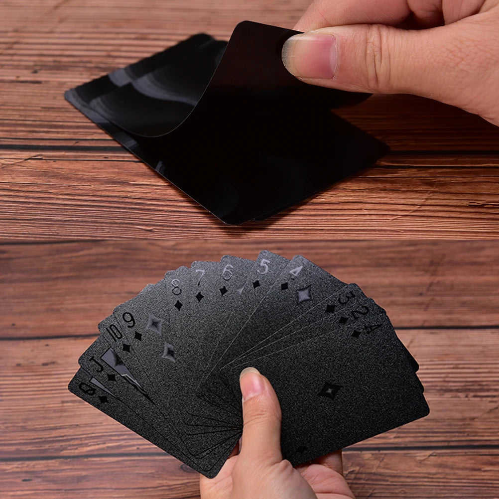 cartas de baralho pretas à prova d'água