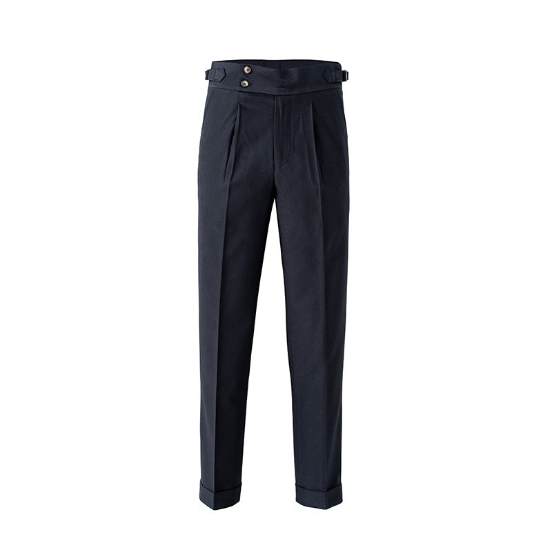  Calça casual cintura alta  masculina 