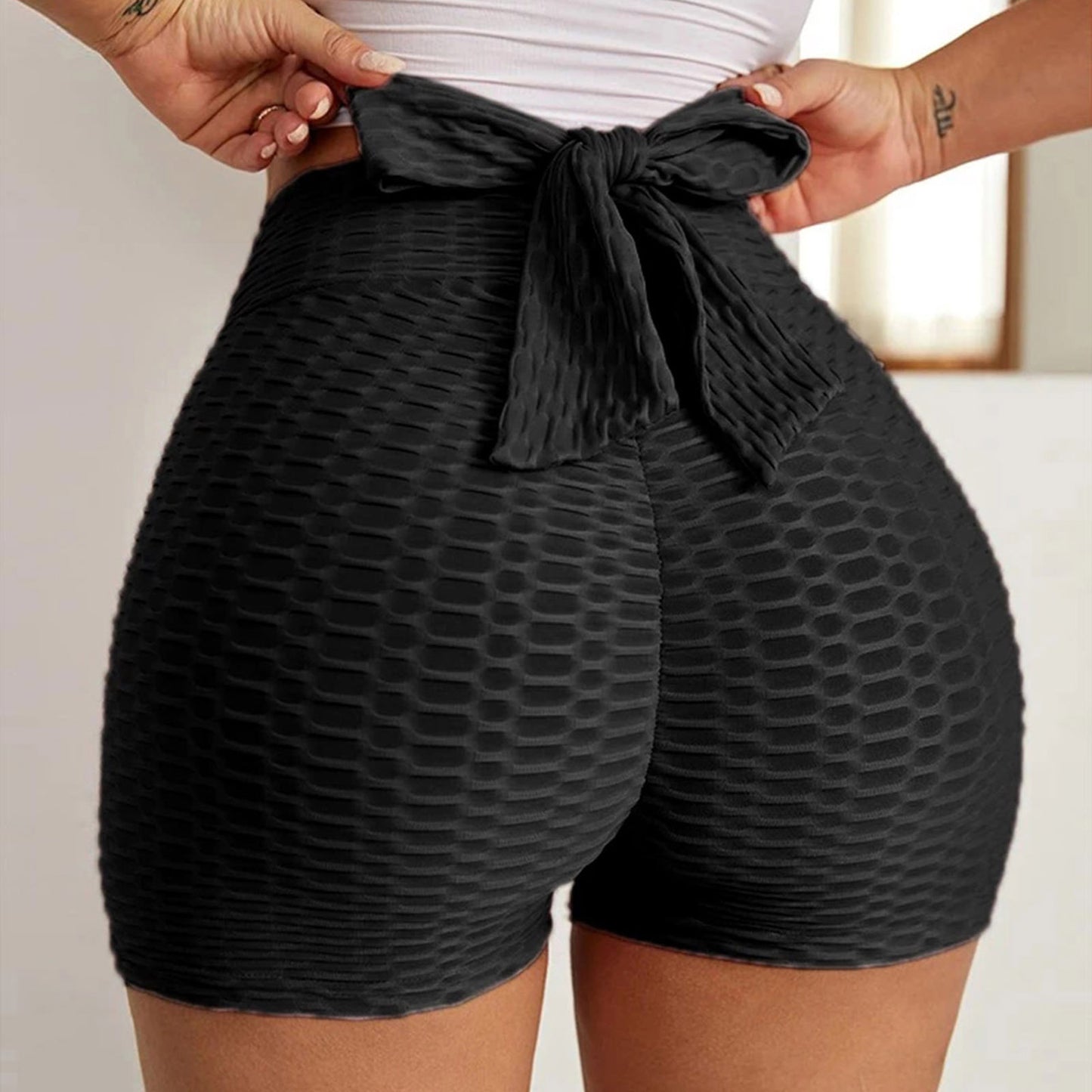  Shorts fitness cintura alta feminino
