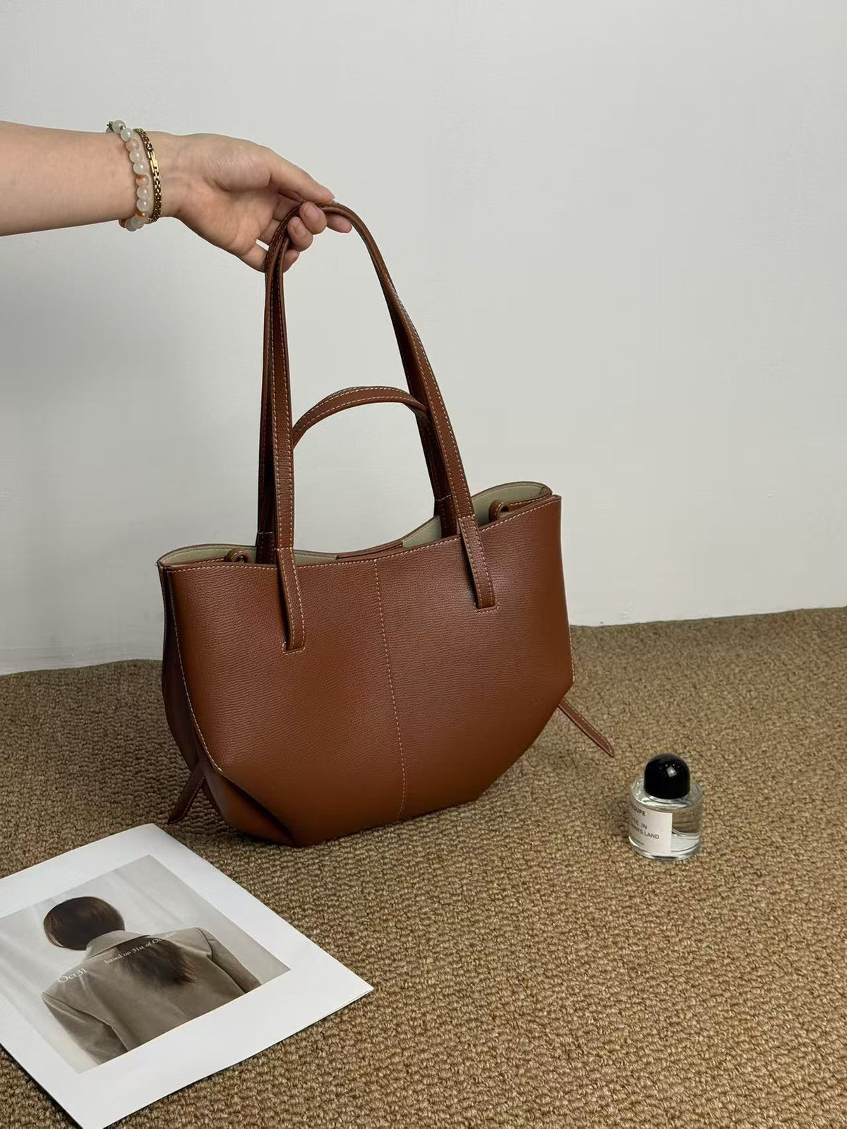 Bolsa de ombro em couro genuíno versátil bolsa de estilo único