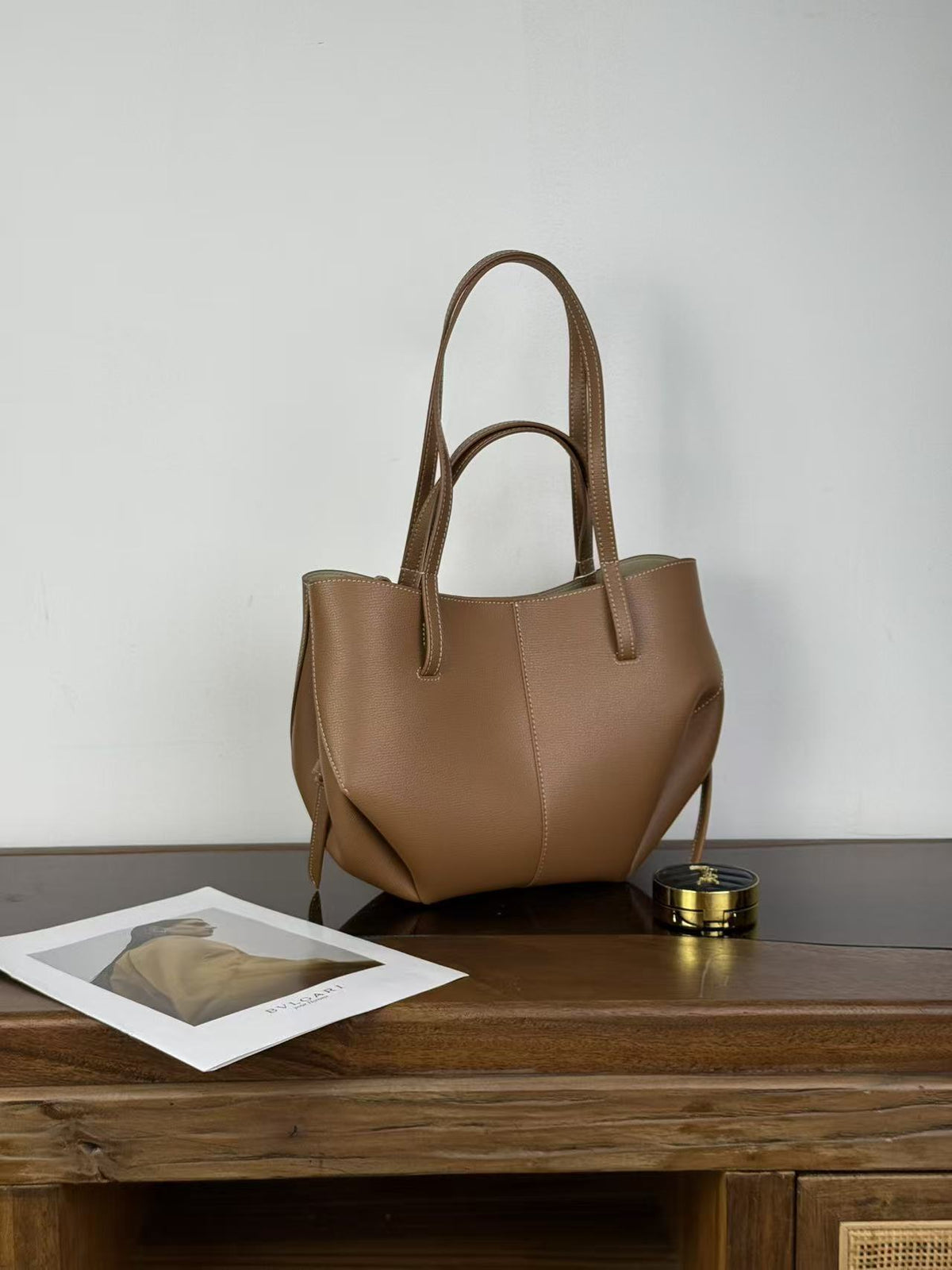 Bolsa de ombro em couro genuíno versátil bolsa de estilo único