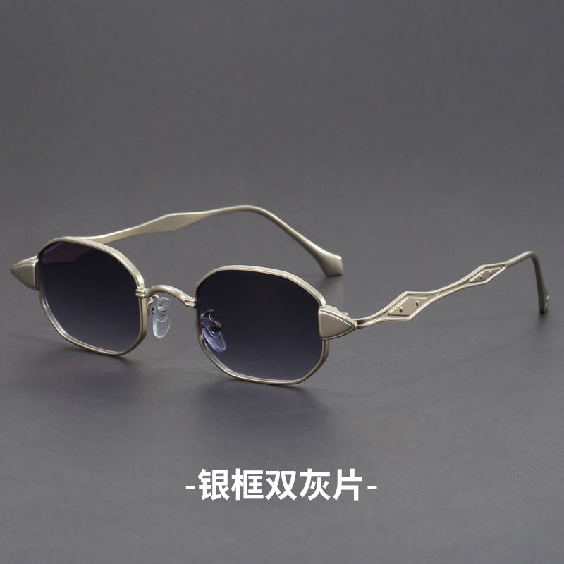 óculos de sol retrô versão coreana formato côncavo 