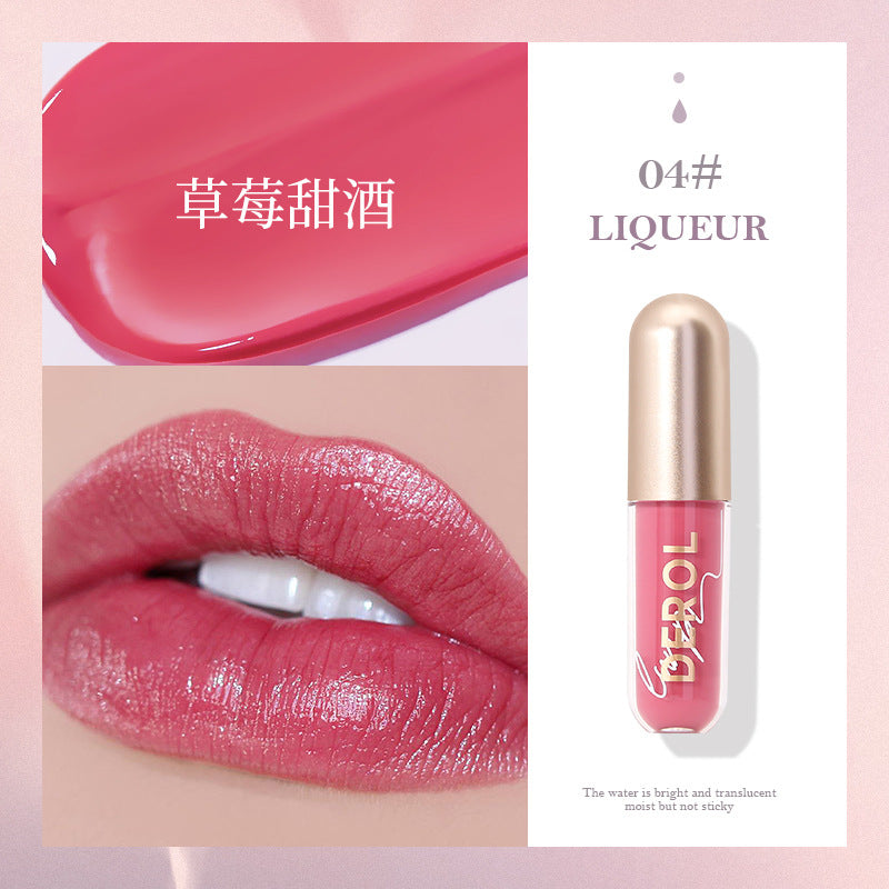 Brilho labial líquido hidratante e volumizador de lábios com gengibre e menta