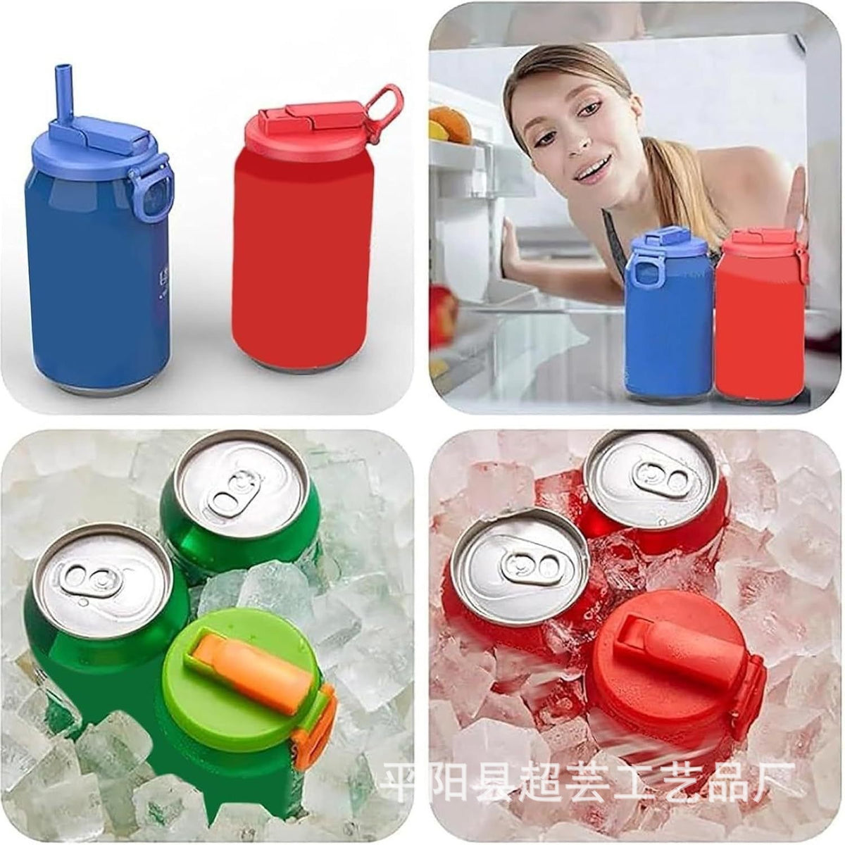 Tampa com canudo para lata de refrigerante  