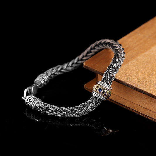 Pulseira de prata  masculina