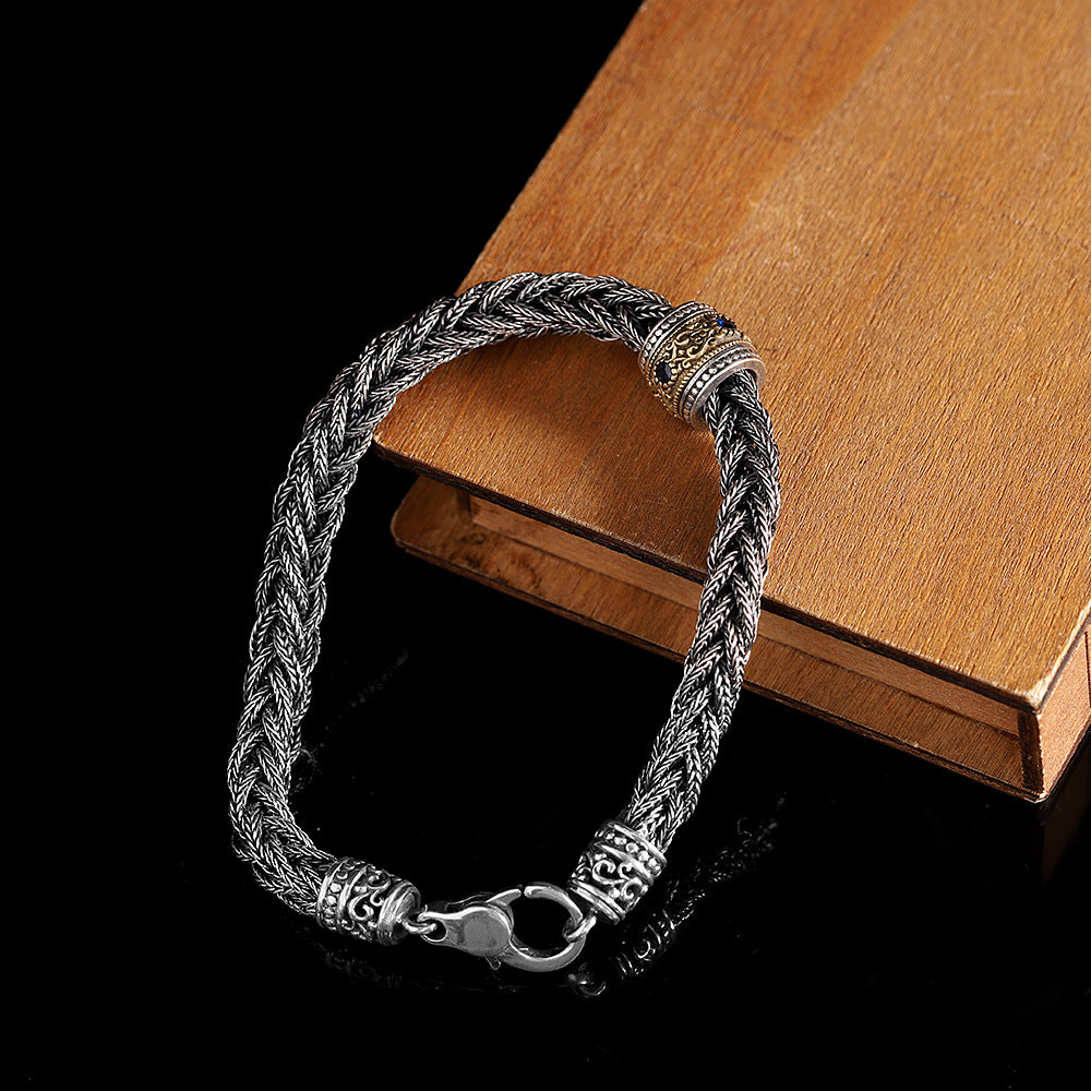 Pulseira de prata  masculina