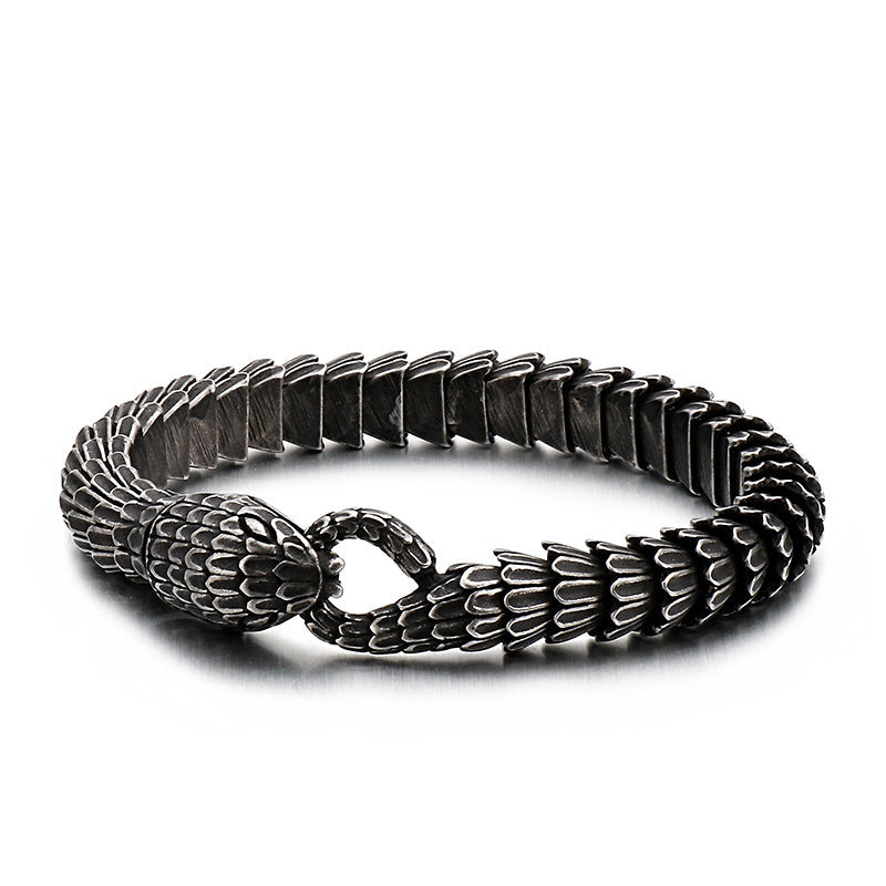 Pulseira de aço de titânio masculina