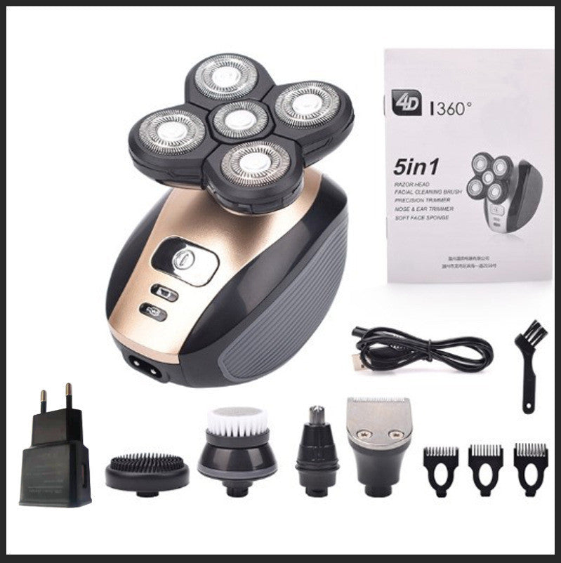 Barbeador elétrico com 5 cabeças masculino