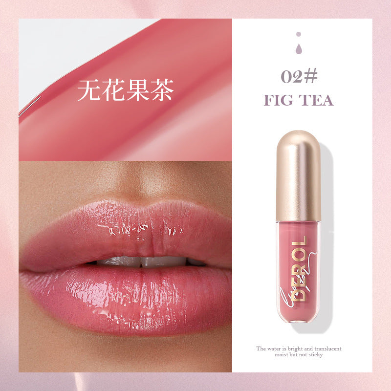 Brilho labial líquido hidratante e volumizador de lábios com gengibre e menta