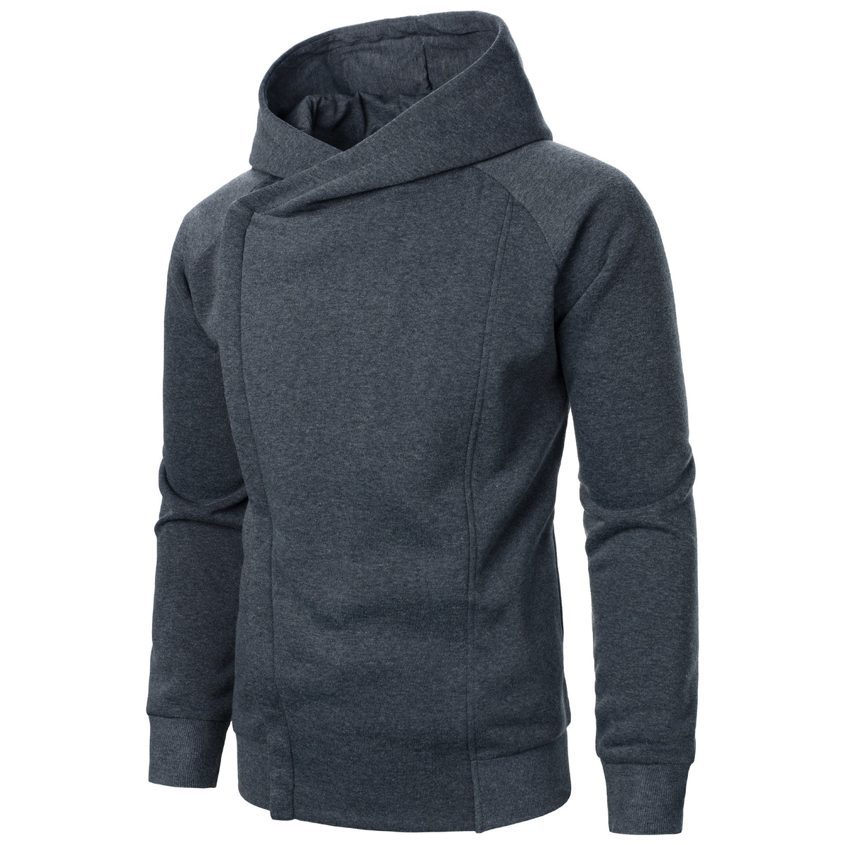  Blusa masculina com capuz e zíper lateral moderno e casual