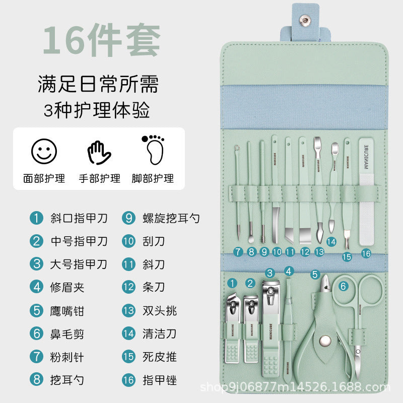 conjunto de ferramentas para manicure e pedicure