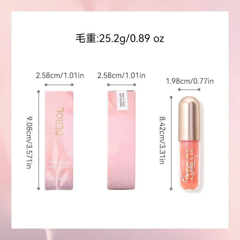 Brilho labial líquido hidratante e volumizador de lábios com gengibre e menta