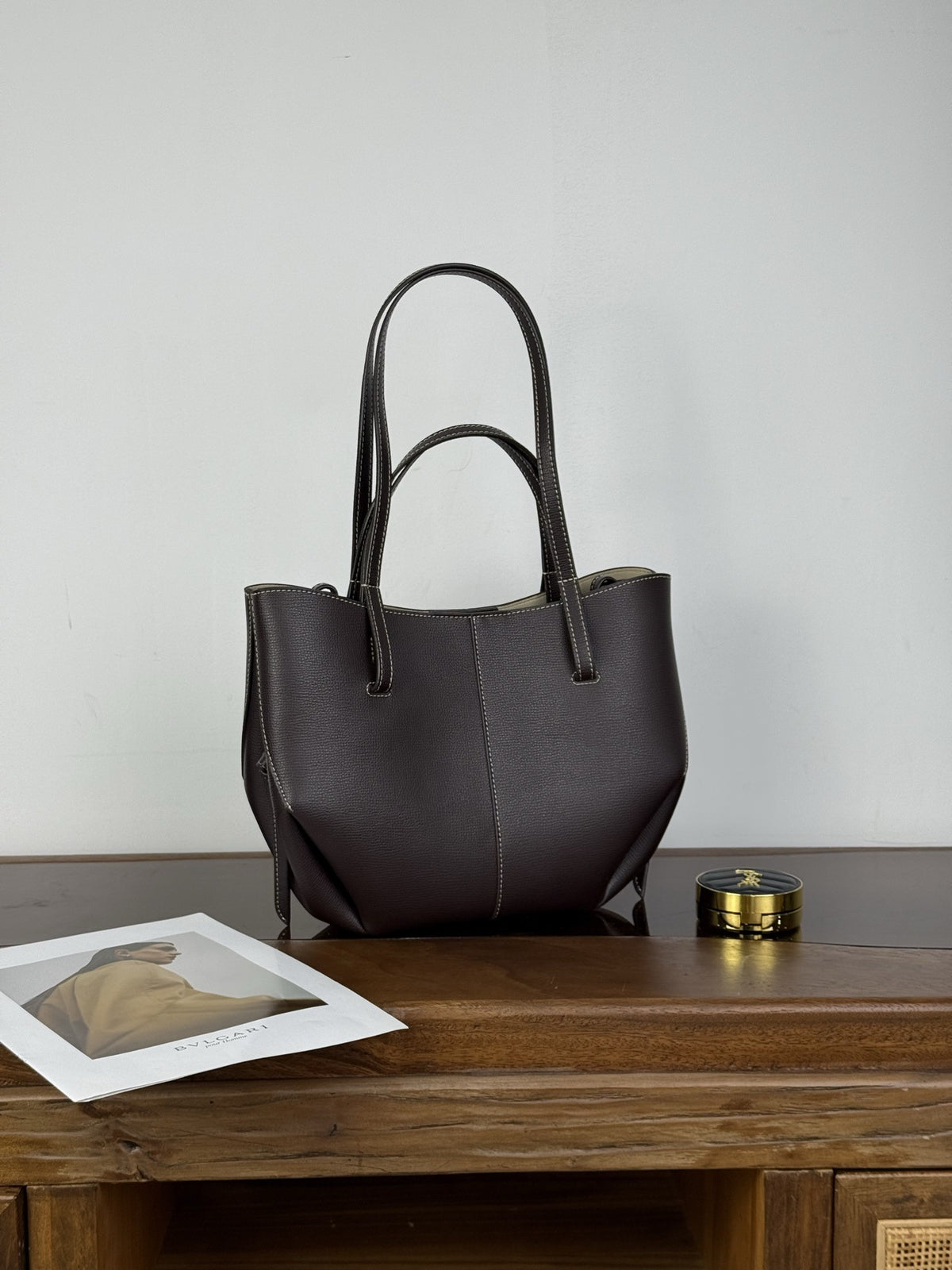 Bolsa de ombro em couro genuíno versátil bolsa de estilo único