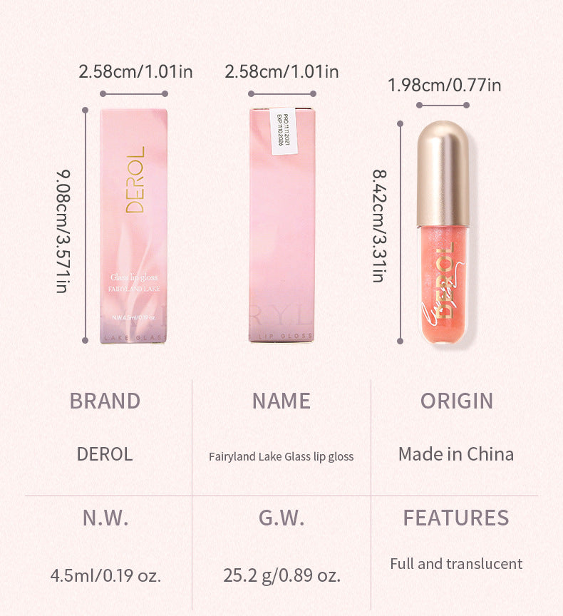 Brilho labial líquido hidratante e volumizador de lábios com gengibre e menta