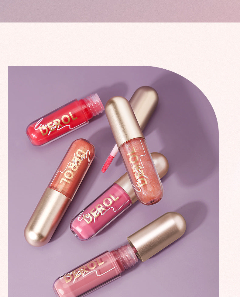 Brilho labial líquido hidratante e volumizador de lábios com gengibre e menta