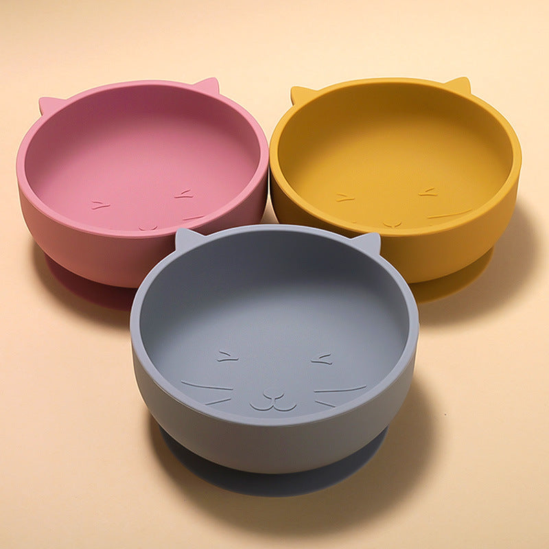 Tigela de silicone com ventosa para bebê e crianças