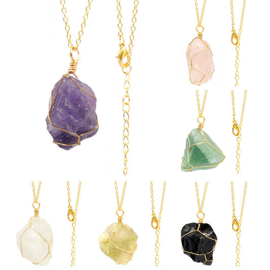 Colar de cristal natural